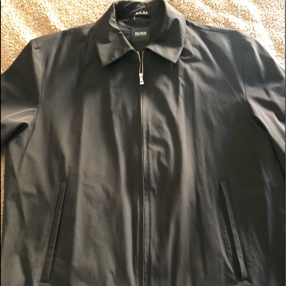 Black Hugo Boss heavy windbreaker. Nice n warm